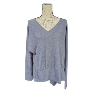 Stella & Dot Blue Assymetrical Long Sleeve Sweater M